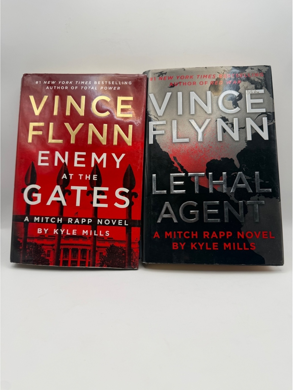 Vince Flynn Mitch Rapp Hardcover Lot Enemy at the Gates &Lethal Agent Kyle Mills